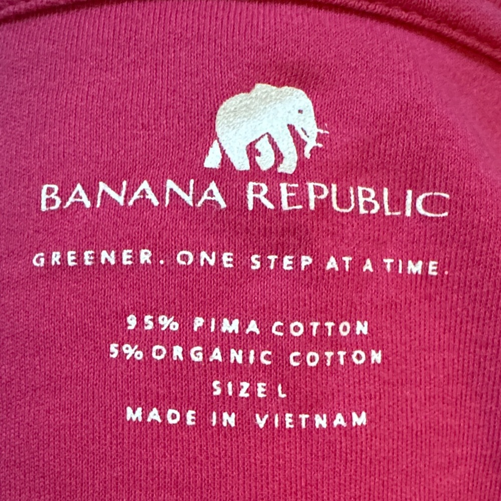 Banana Republic Pink V-Neck Women's Tee - Picture 2 of 2